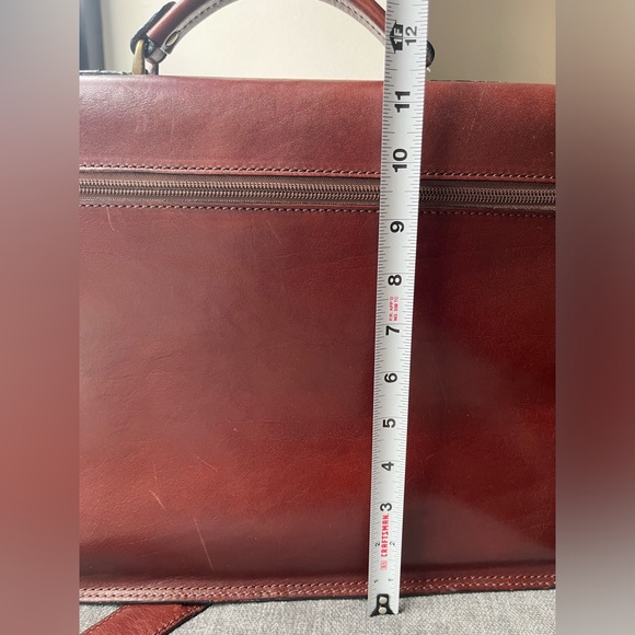 Gianni Conti - Mahogany Vintage Vera Pelle Real Leather Briefcase - Picture 6 of 9